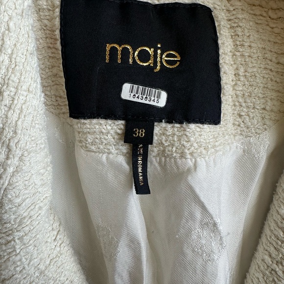 Maje Textured Cream Jacket - Picture 2 of 16